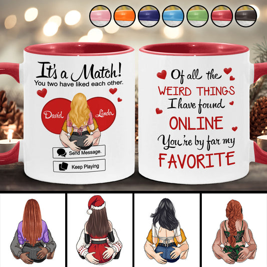 You Are Far My Favorite - gift for boyfriend, girlfriend, husband, wife - Personalized Accent Mug