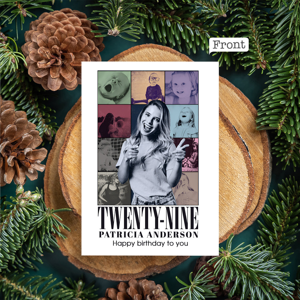 Carte de vœux personnalisée avec message et photo - Carte de vœux QR personnalisée