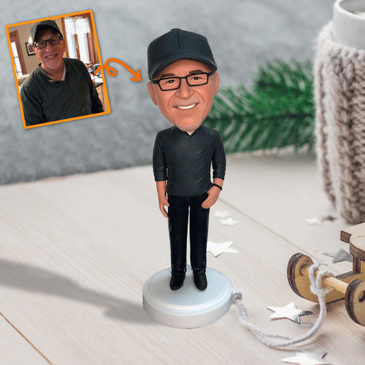 Mon grand-père - Cadeau pour grand-père - Figurine à tête oscillante personnalisée