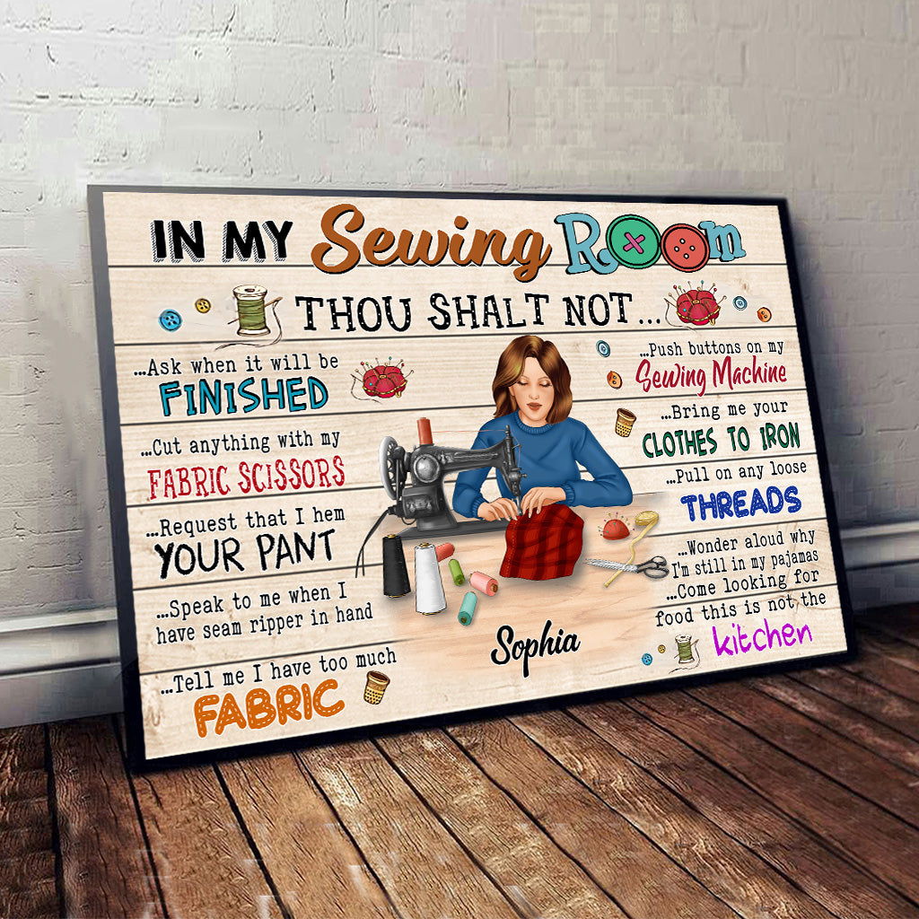 Mon atelier de couture - Toile et affiche de couture personnalisées