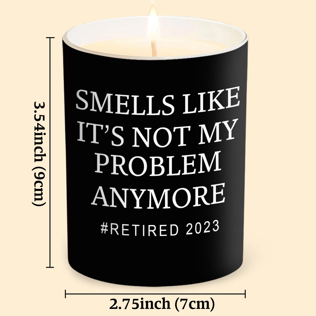 Ça sent le désordre - Bougie personnalisée de collection avec couvercle en bois