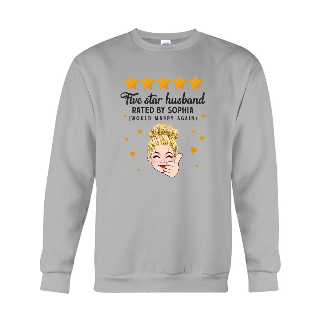 T-shirt et sweat à capuche personnalisés « Mari et Femme Cinq Étoiles »