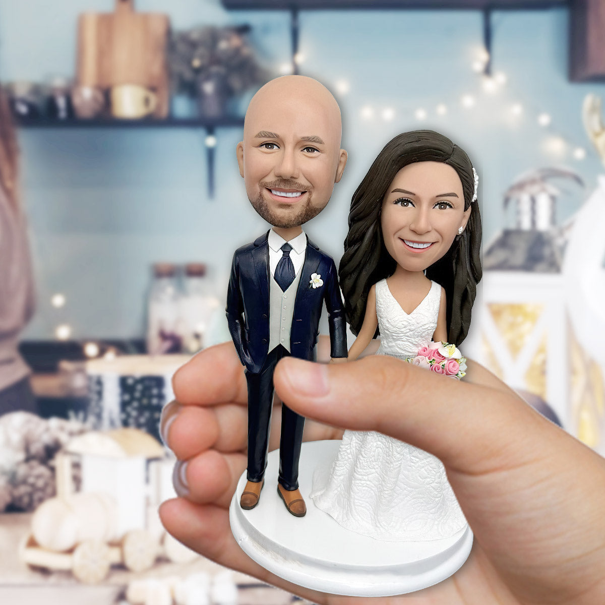 Figurine à tête oscillante personnalisée à partir d'une photo - cadeau idéal pour tous - Figurine à tête oscillante personnalisée