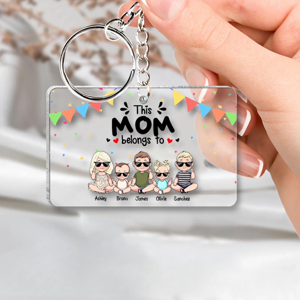 My Favorite People - Gift for grandpa, grandma, brother, sister, mom, dad, uncle, aunt - Personalized Keychain