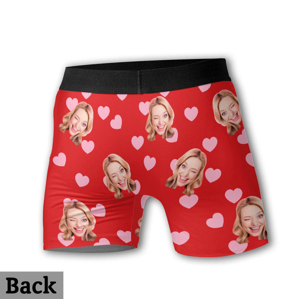 Boxer personnalisé avec photo pour homme - cadeau pour mari, petit ami - Boxers personnalisés pour homme