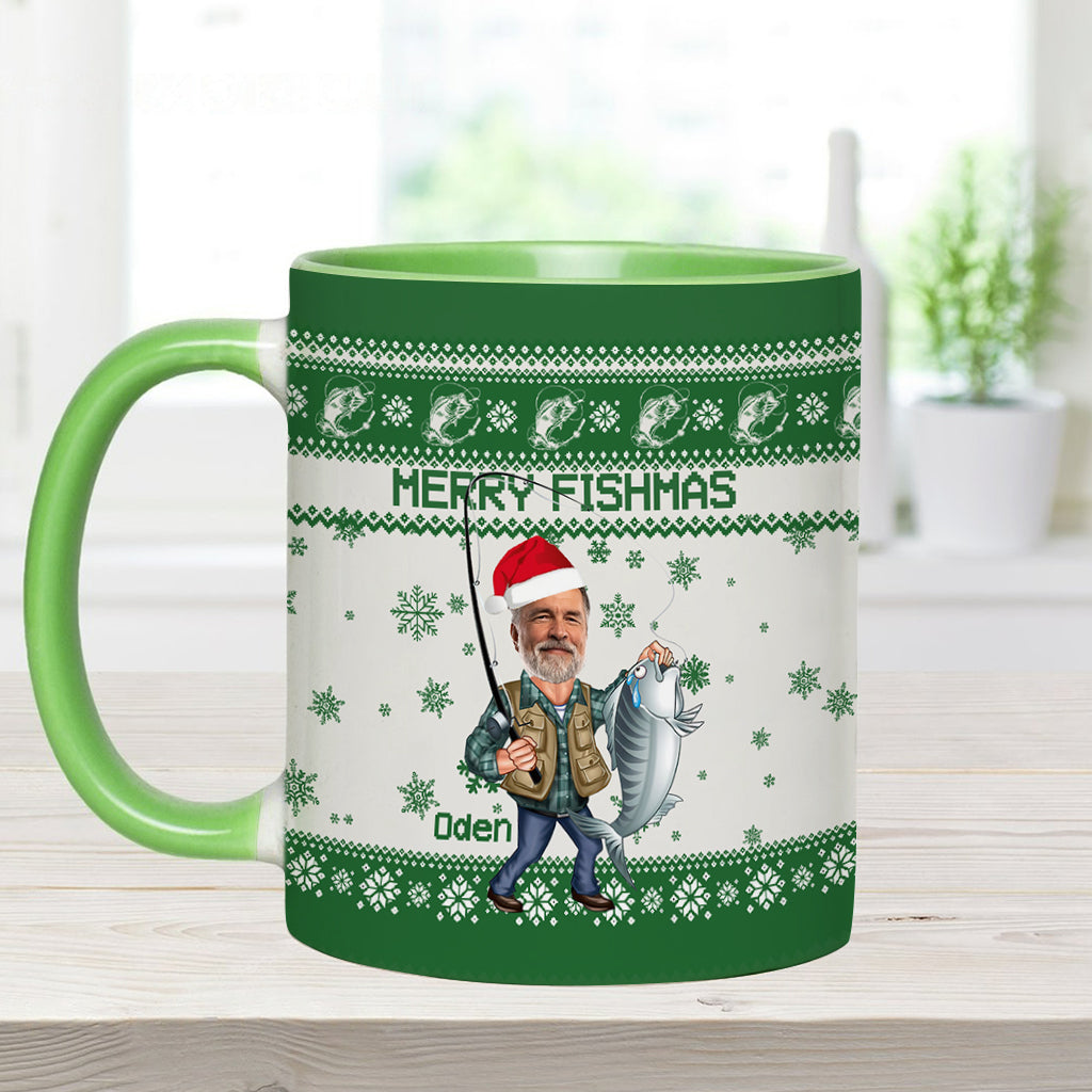 Joyeux Noël des pêcheurs ! Mug personnalisé sur le thème de la pêche