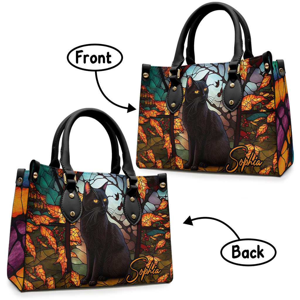 Sac à main en cuir Black Cat personnalisé
