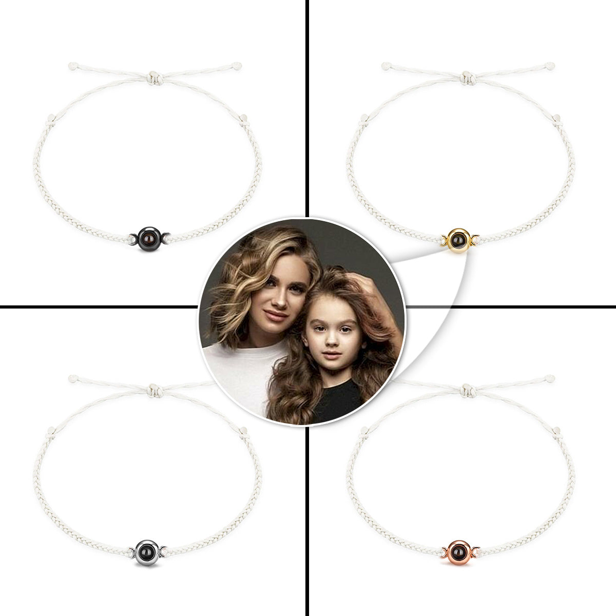 Bracelet de projection personnalisé « J’aime ma fille »
