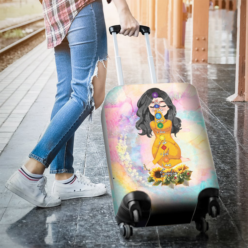 Lâchez prise - Housse de valise de yoga personnalisée