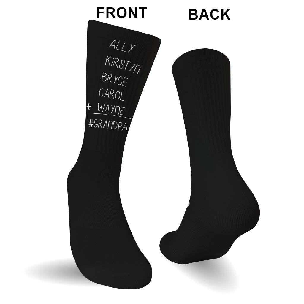 #1 Dad - Gift for dad, grandma, grandpa, mom, uncle, aunt - Personalized Socks