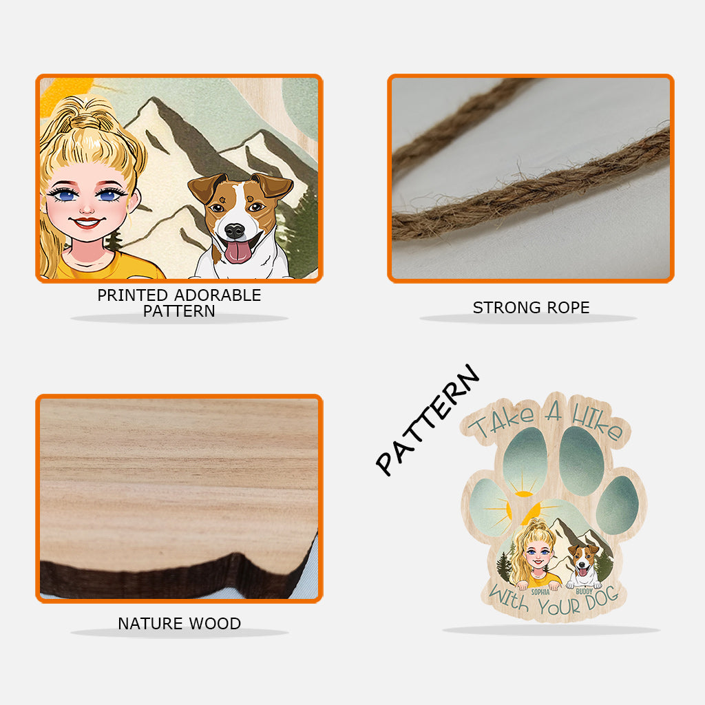 Partez en randonnée - Panneau en bois personnalisé pour la randonnée