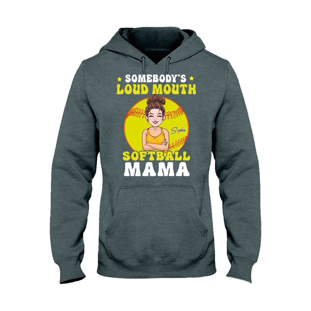 Maman de softball à la langue bien pendue - T-shirt et sweat à capuche de softball personnalisés