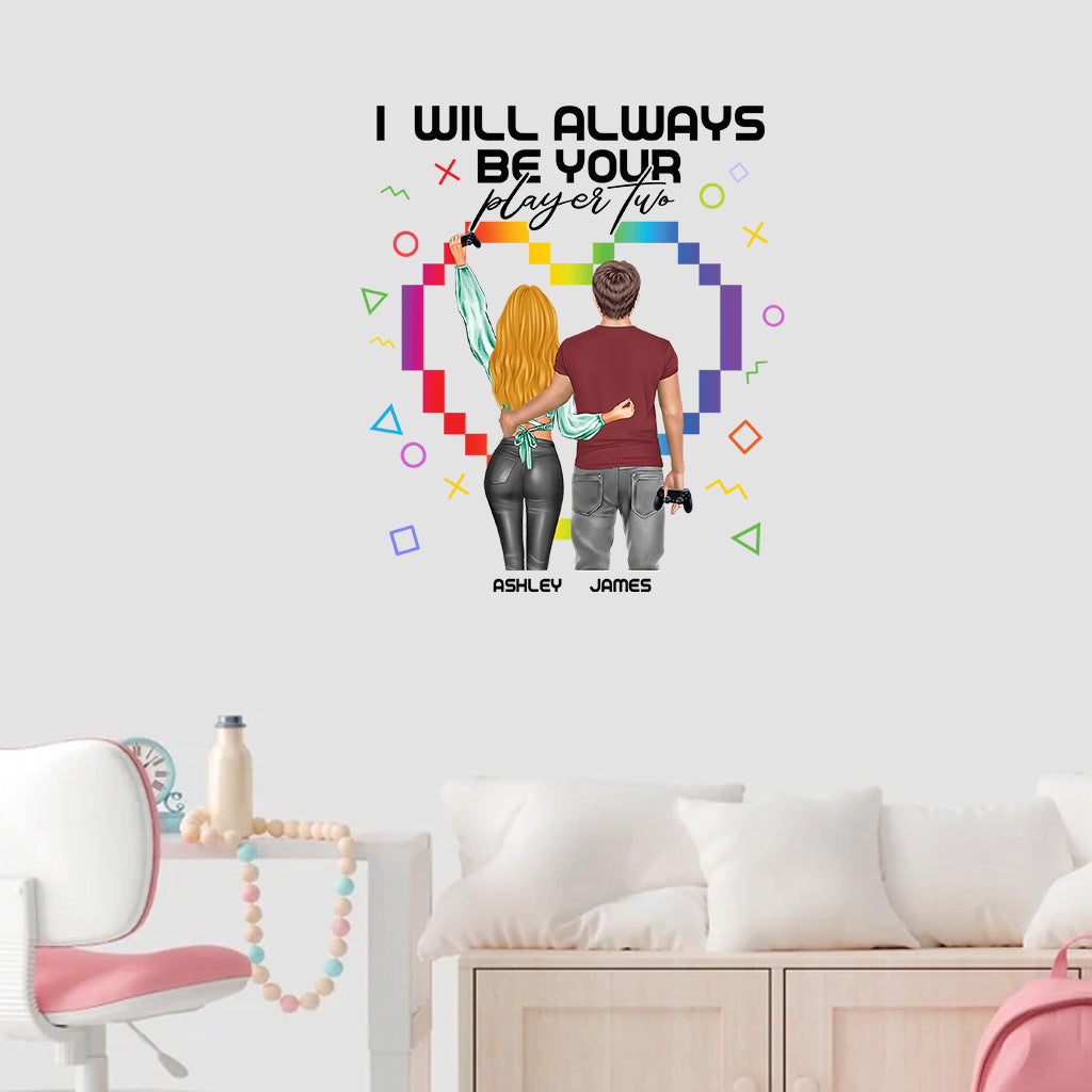Je serai toujours ton joueur 2 - Autocollant de jeu vidéo personnalisé