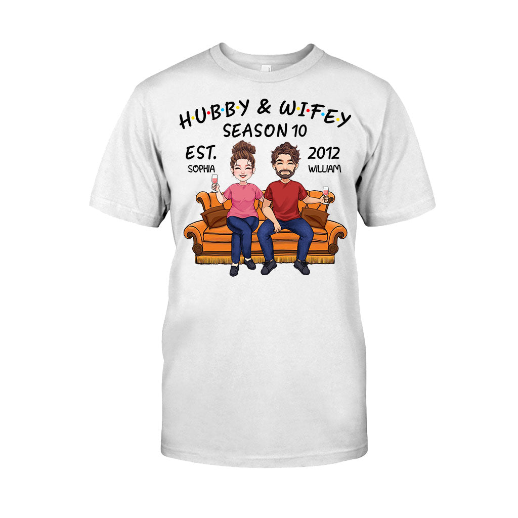 T-shirt et sweat à capuche personnalisés pour couples « Mari et Femme »