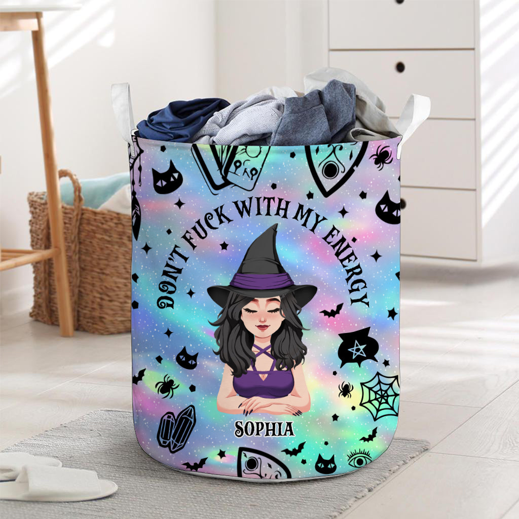 Ne touchez pas à mon énergie - Panier de rangement personnalisé pour sorcière