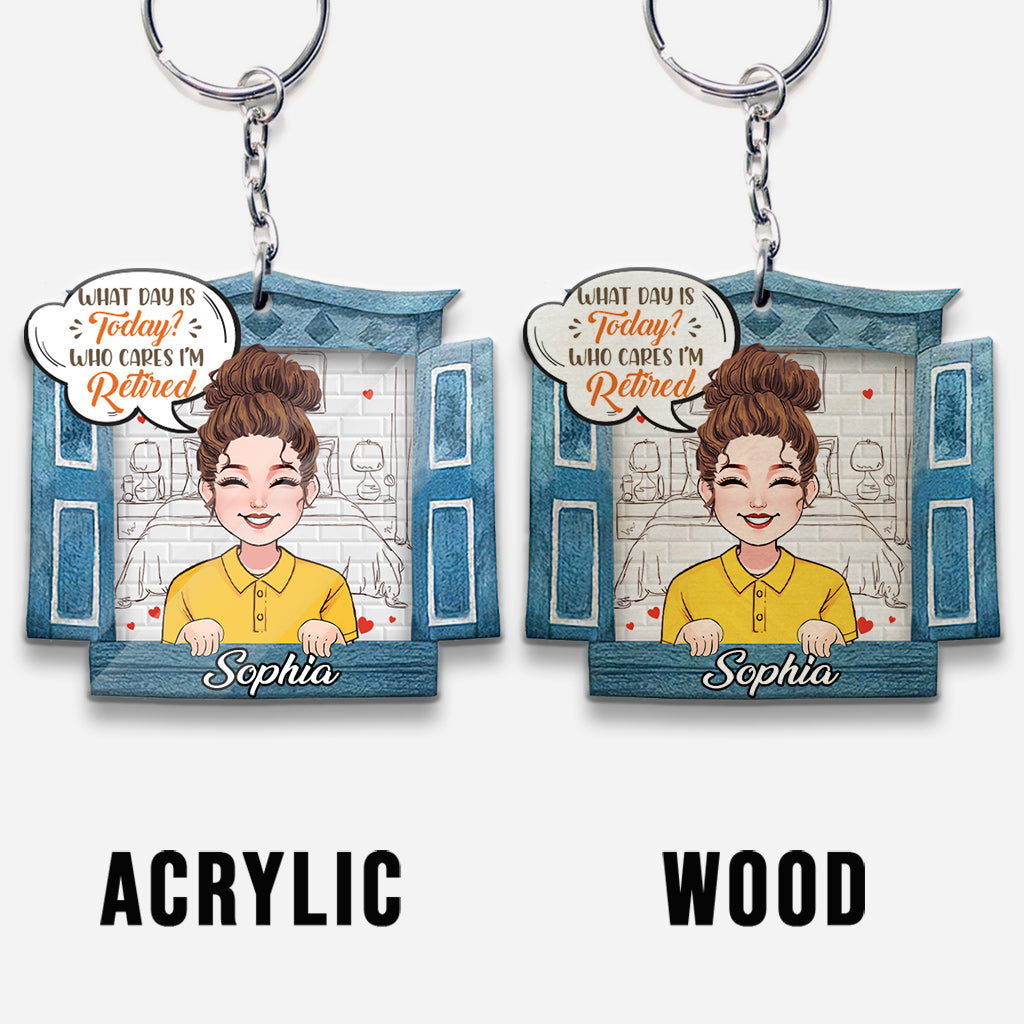 What Day Is Today - Personalized Retired Keychain