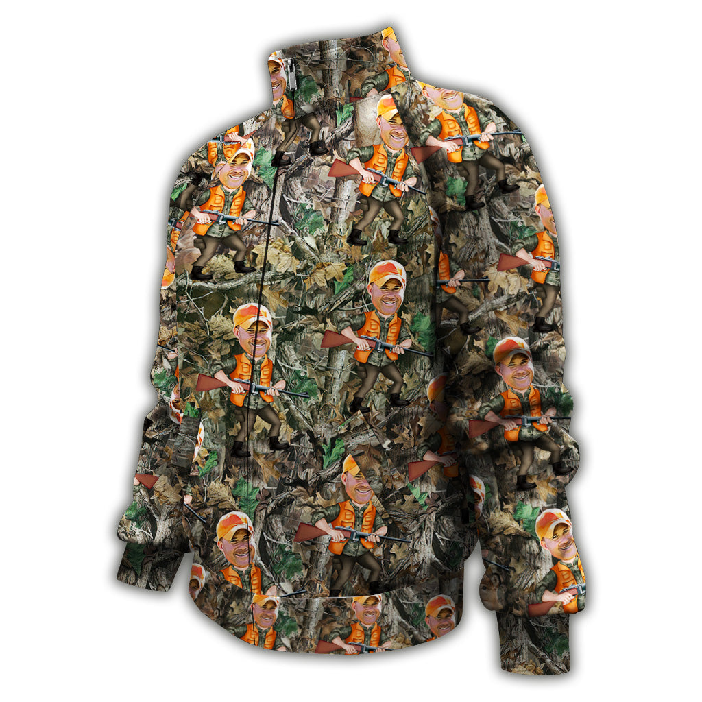 Veste de chasse personnalisée avec photo intégrée - Veste zippée de chasse