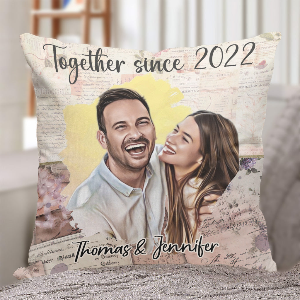 Ensemble depuis - Coussin décoratif personnalisé pour couple