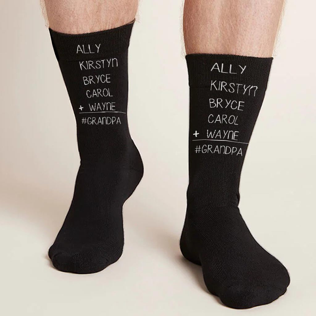 #1 Dad - Gift for dad, grandma, grandpa, mom, uncle, aunt - Personalized Socks