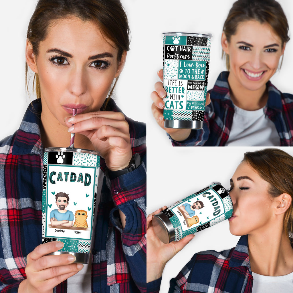 Fur Mom - Dog gift for cat lover - Personalized Tumbler