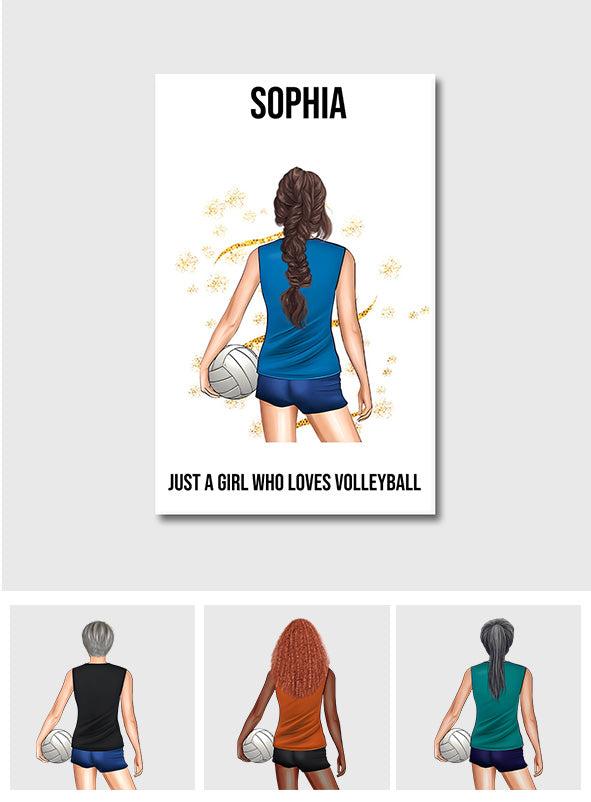 Une fille qui adore le volley-ball - Toile et affiche de volley-ball personnalisées