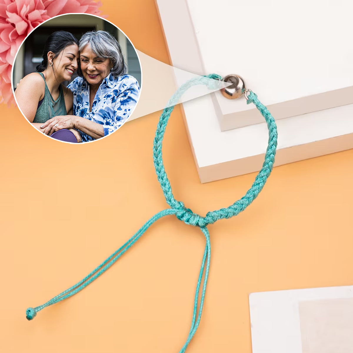 Souvenirs à immortaliser - Cadeau pour belle-mère - Bracelet de projection personnalisé