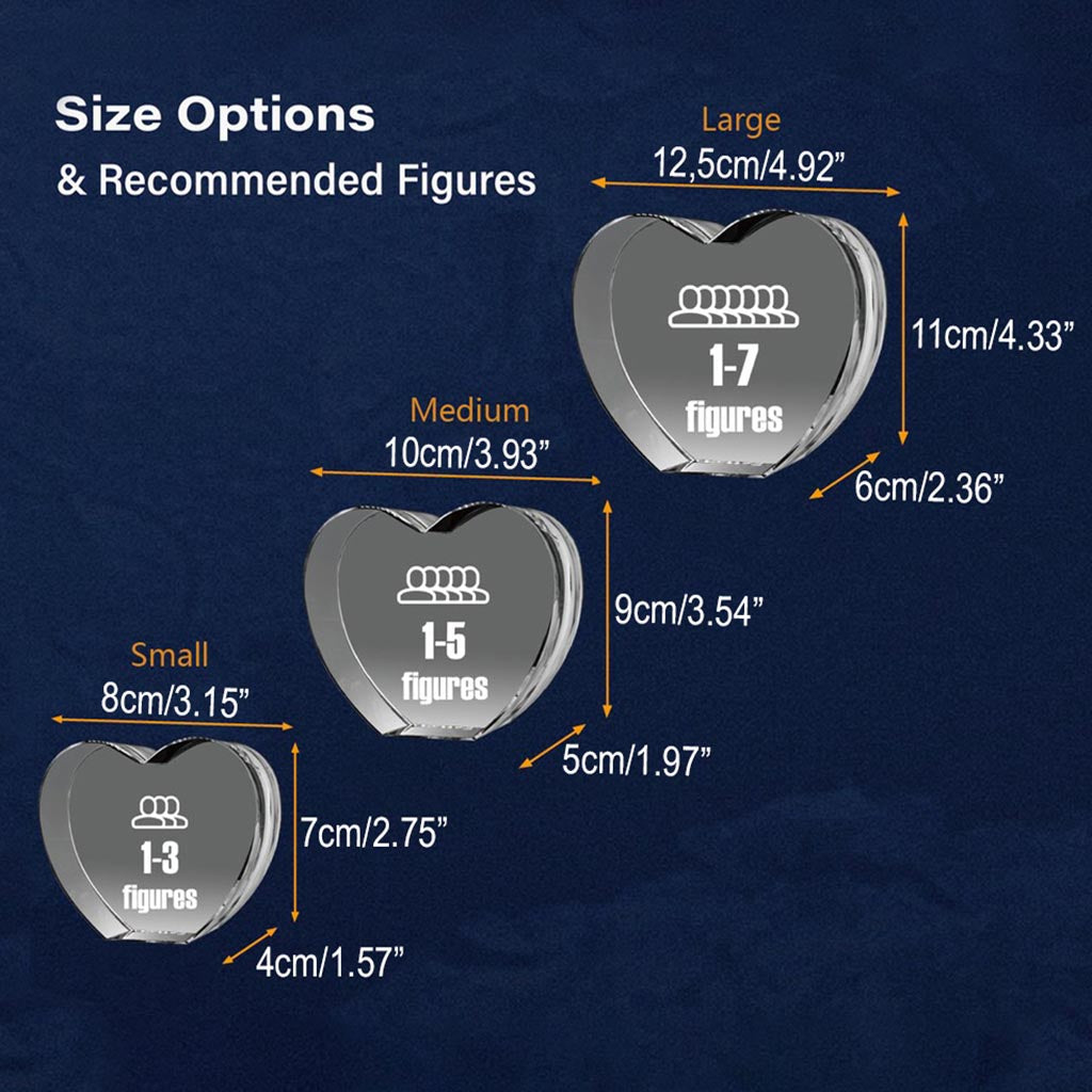 Lampe en cristal 3D en forme de cœur avec gravure laser personnalisée pour nouveau-né