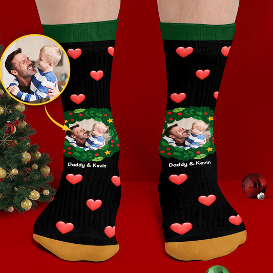 Chaussettes personnalisées avec photo de famille - Chaussettes de famille personnalisées
