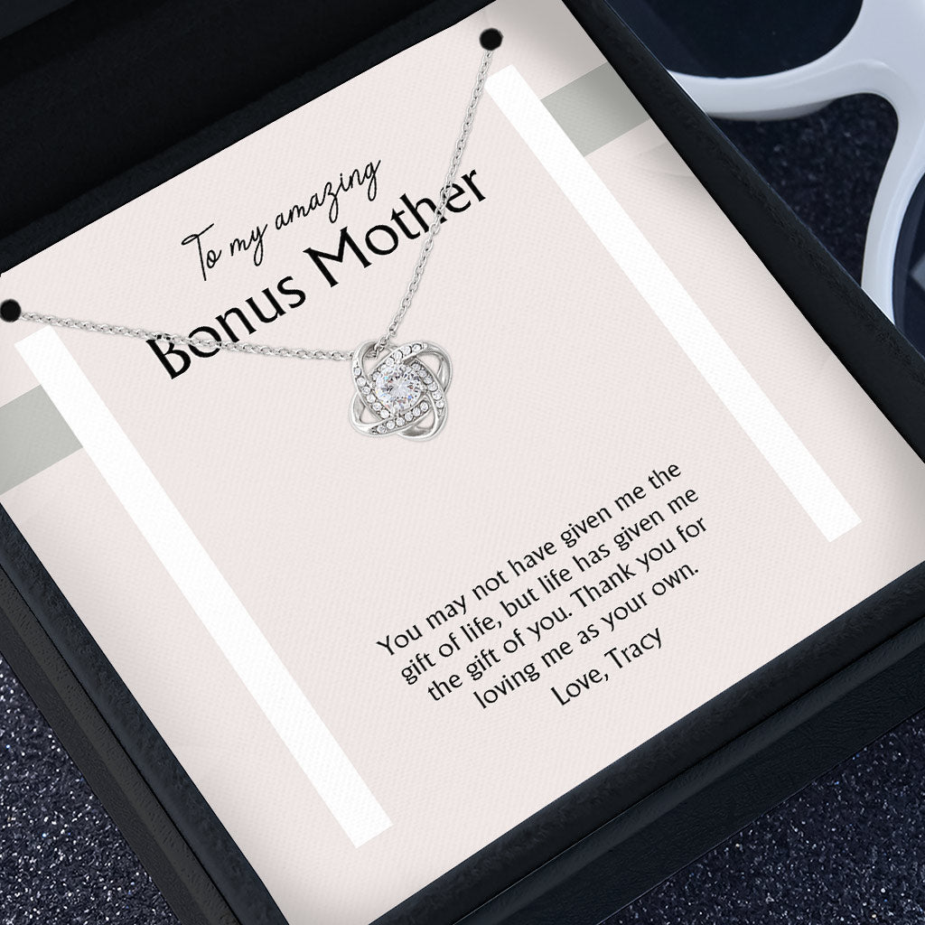To My Amazing Bonus Mother - Personalized Step Mom Necklace