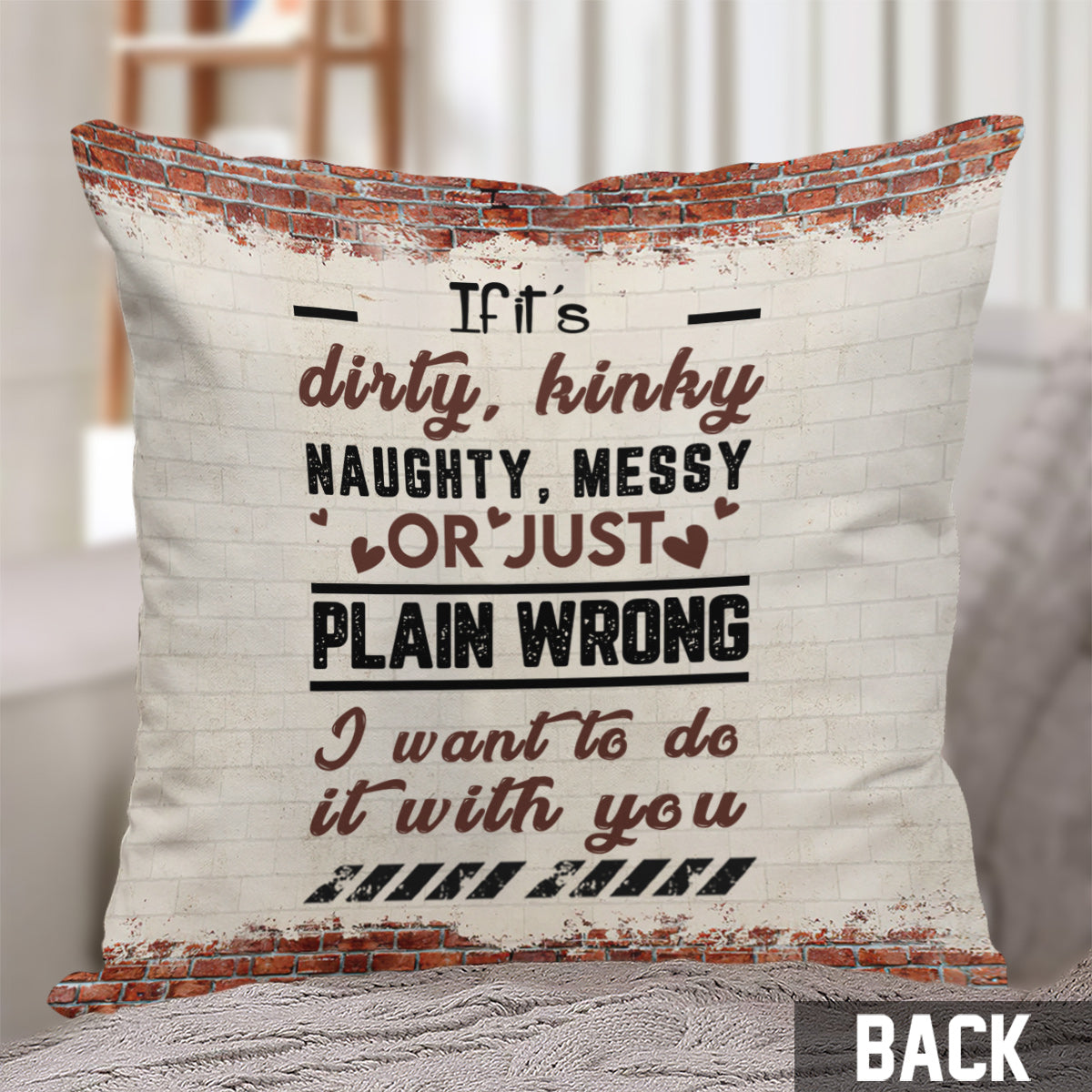 Complices - Coussin décoratif personnalisé pour couple