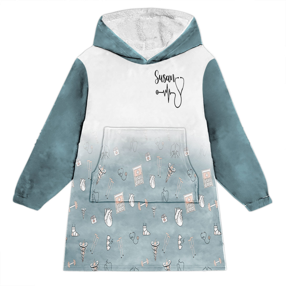 Veste d'infirmière - Couverture d'infirmière personnalisée à capuche