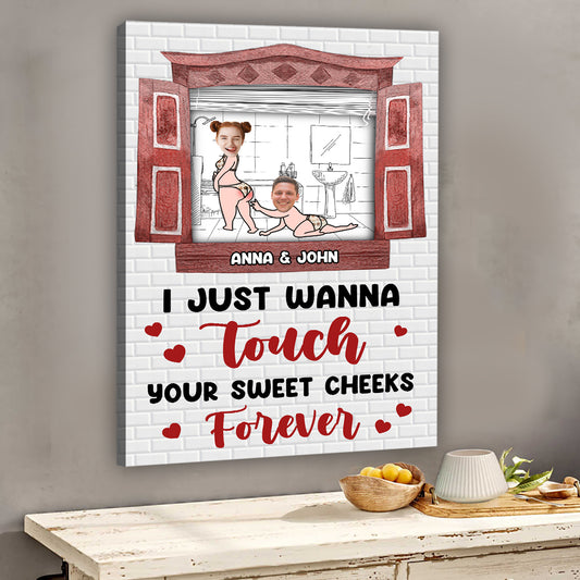 Je veux juste te toucher - Toile et affiche personnalisées pour couples