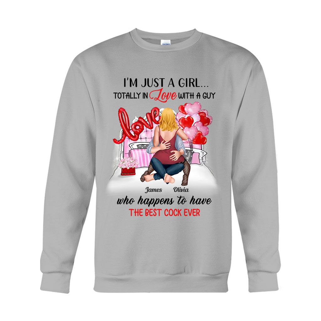 Je suis juste une fille amoureuse d'un garçon - T-shirt et sweat à capuche personnalisés pour couples