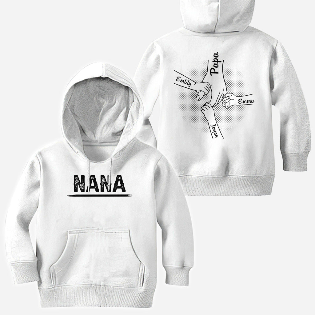 Main dans la main, je te protégerai toujours - T-shirt personnalisé pour toute la famille