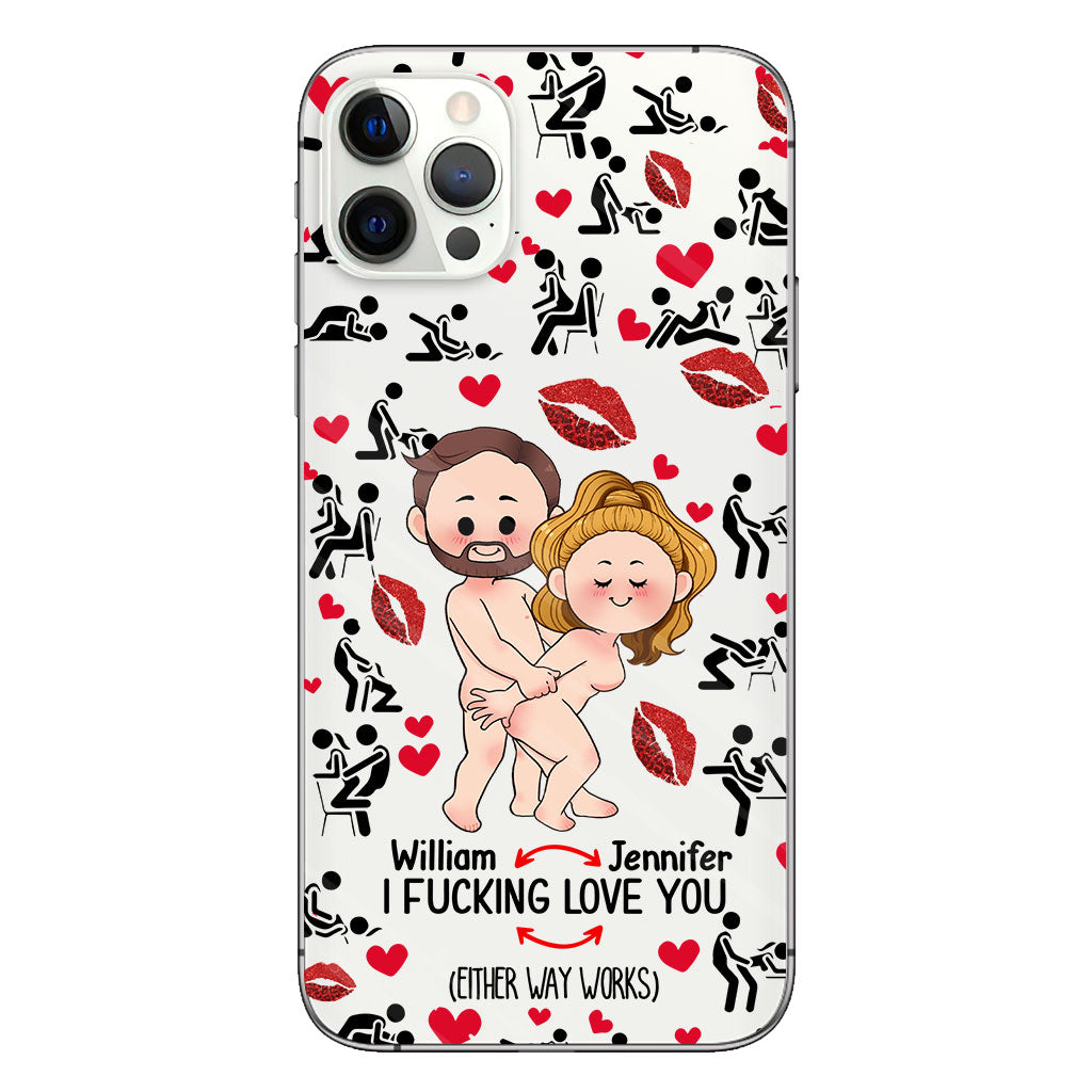 Je t'aime - cadeau pour mari, femme, petit ami, petite amie - Coque de téléphone transparente personnalisée