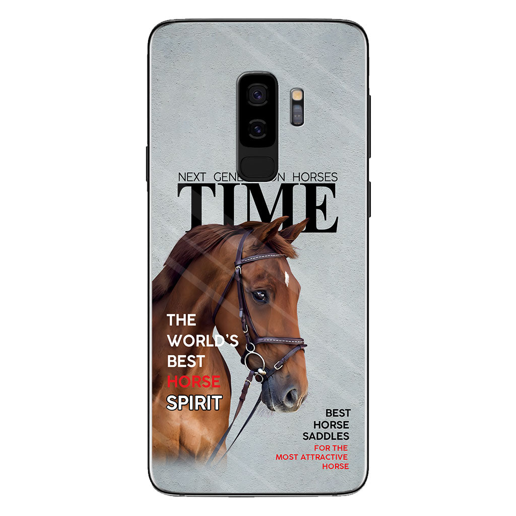 Couvertures de magazines - Étui de téléphone personnalisé avec motif cheval