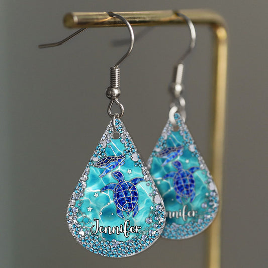 Boucles d'oreilles tortues personnalisées Love Turles