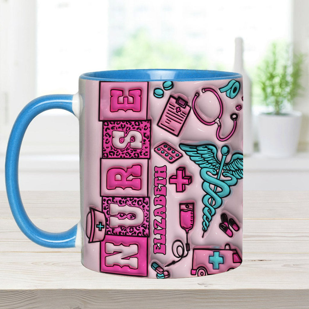 Vie d'infirmière gonflée à bloc - Mug personnalisé pour infirmière