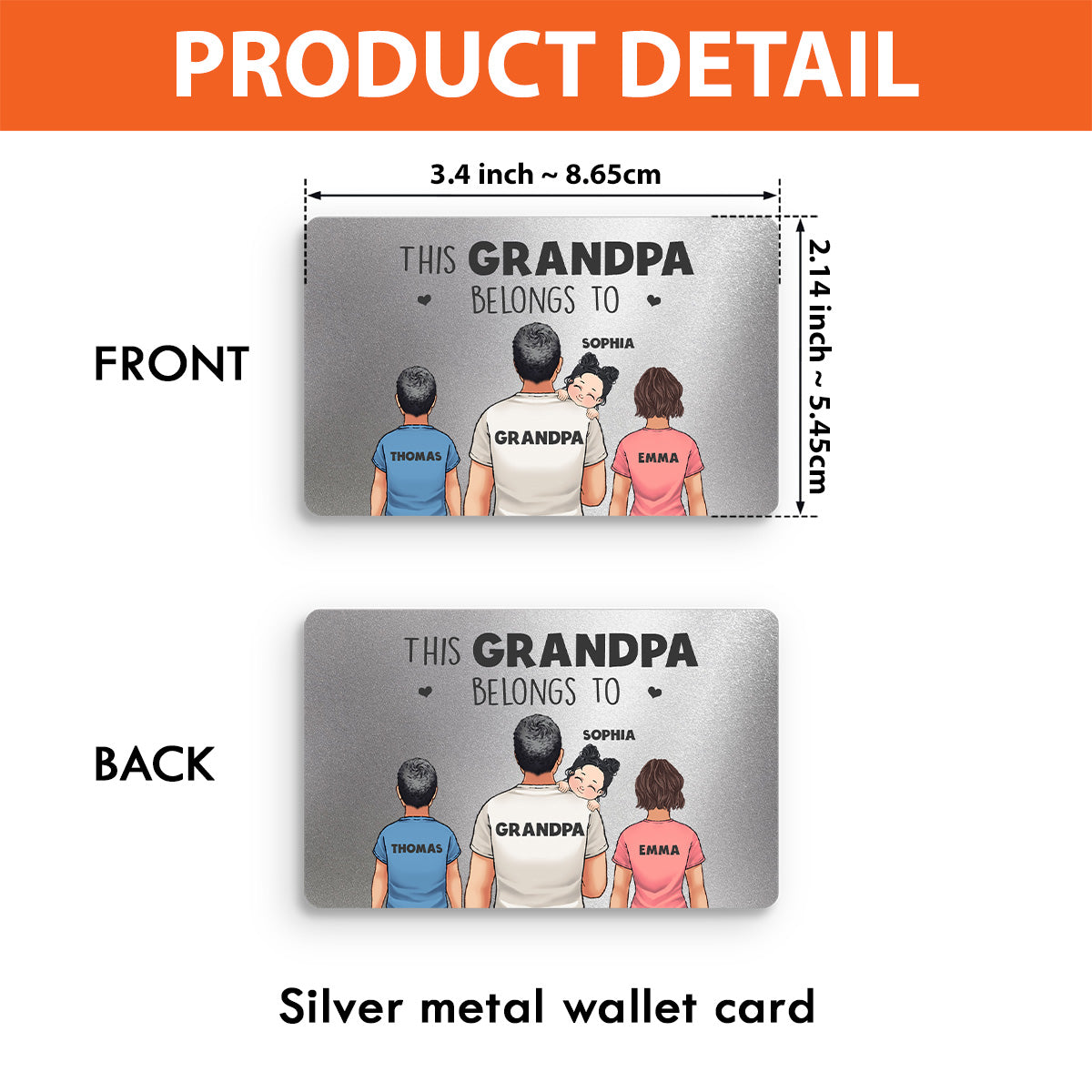 Ce cadeau « Papa appartient à » - Cadeau pour papa, grand-père, oncle, mari - Carte à insérer dans un portefeuille personnalisée