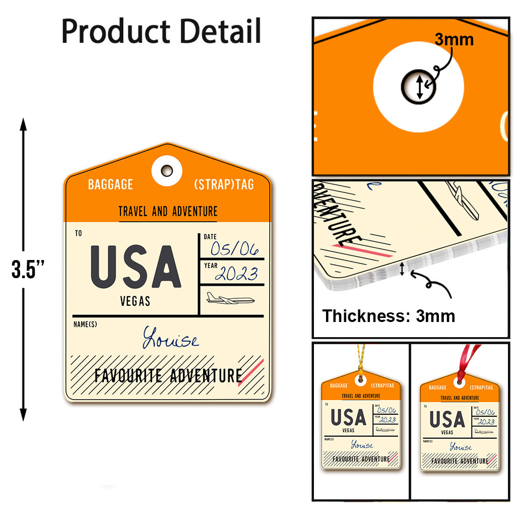 Favorite Adventure - Personalized Travelling Ornament