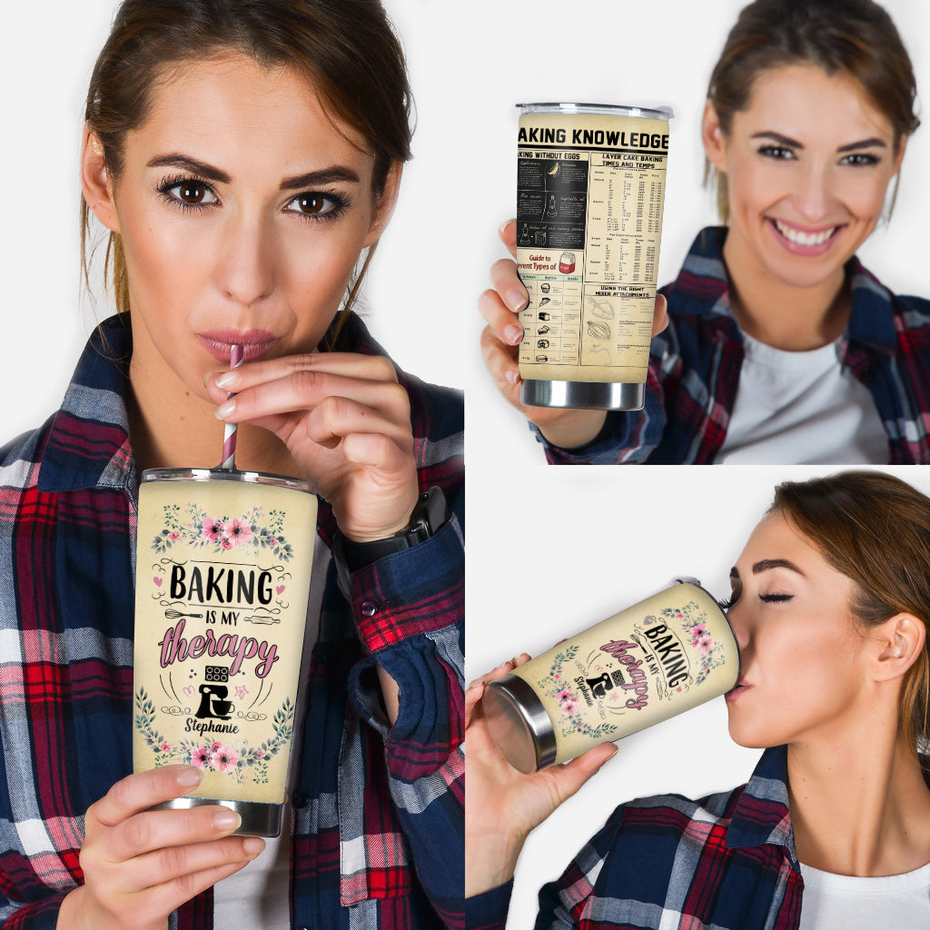 Baking Therapy - Personalized Baking Tumbler