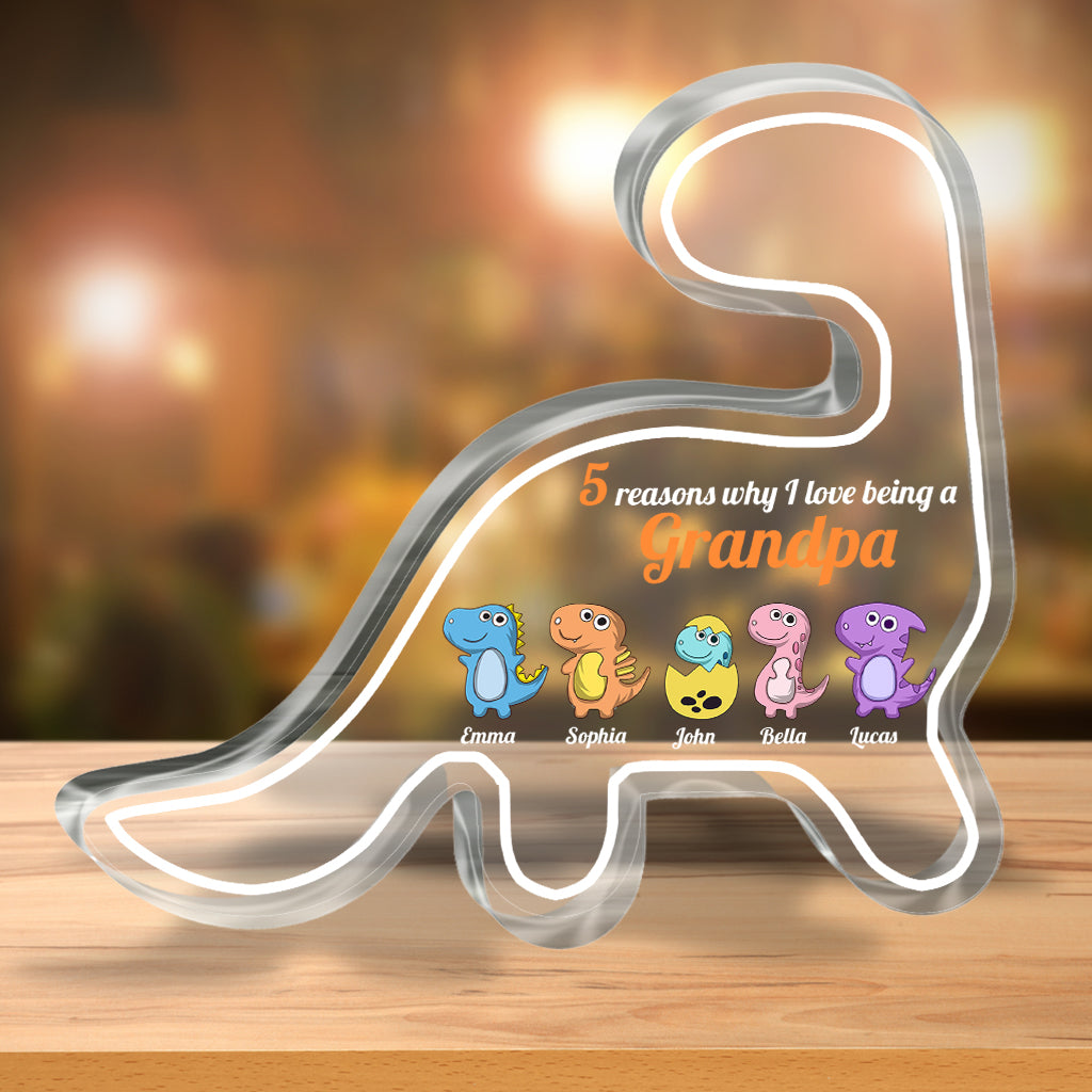 Pourquoi j'aime être mamie ? – Cadeau pour grand-mère, maman, tante, grand-père – Plaque acrylique personnalisée.