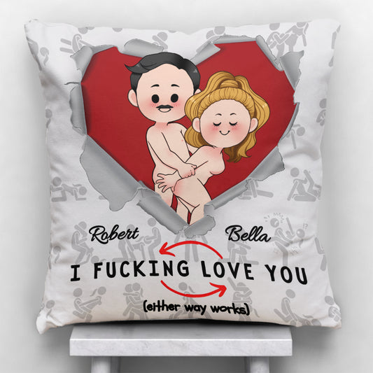 Je t'aime - Coussin décoratif personnalisé pour couple