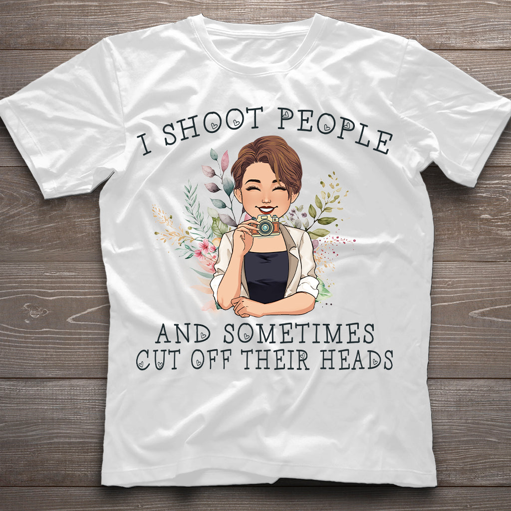 Je photographie des gens - T-shirt et sweat à capuche personnalisés « Je photographie des gens »