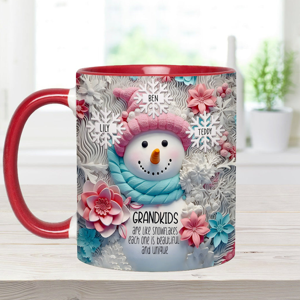 Les petits-enfants sont comme des flocons de neige - Cadeau pour grand-mère - Mug personnalisé