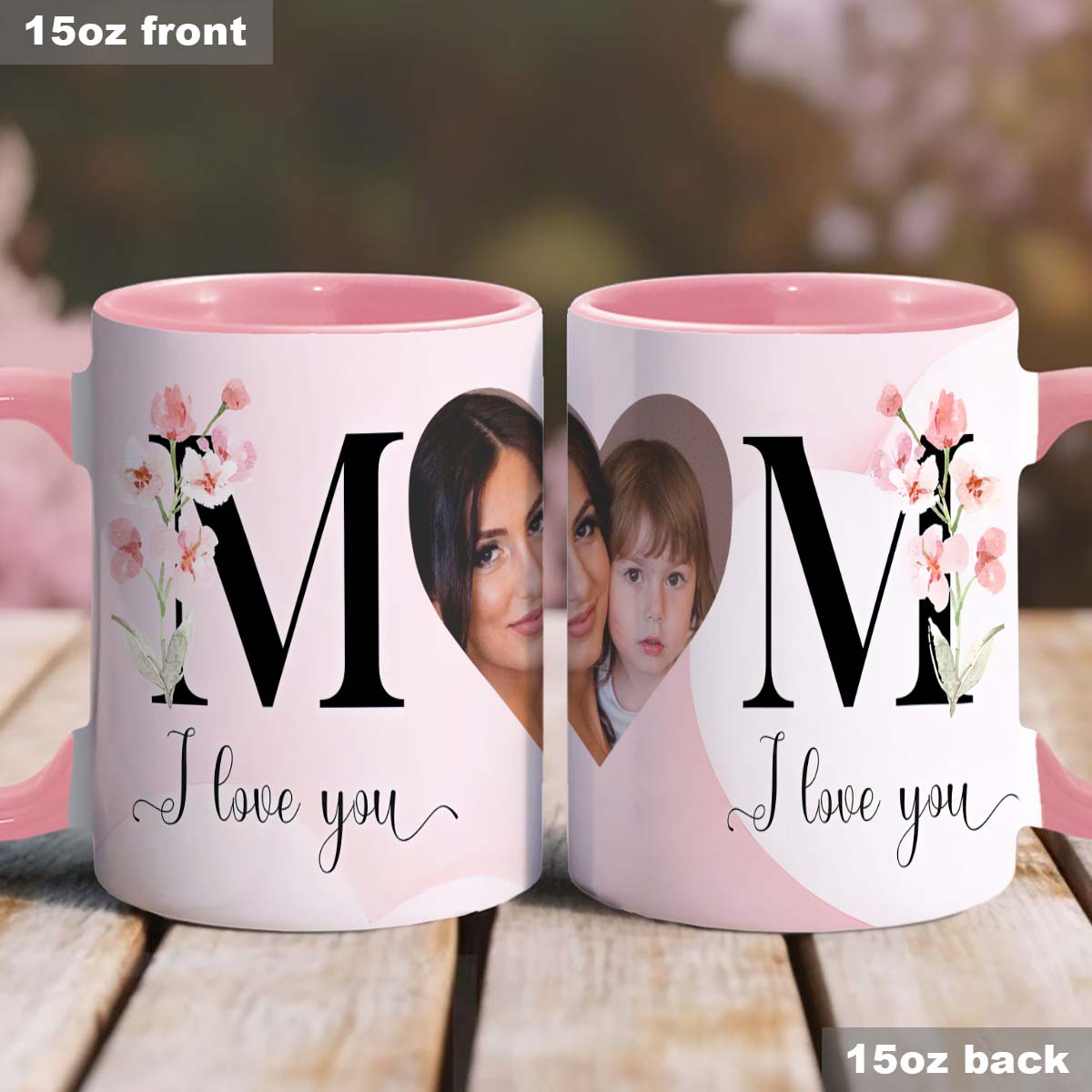 Je t'aime maman - Mug personnalisé pour maman