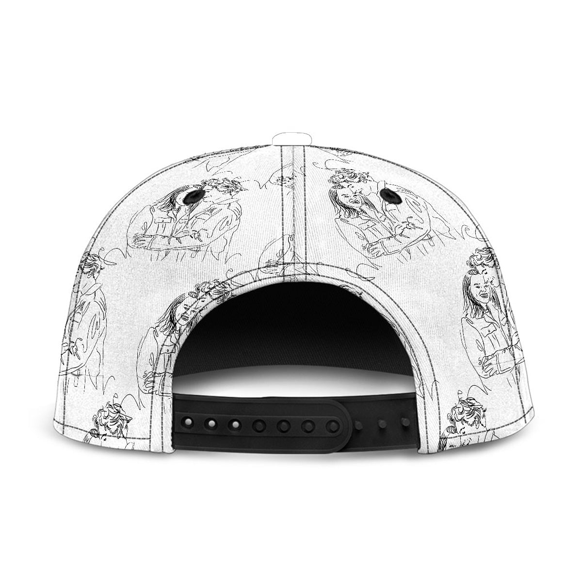 Dessin au trait personnalisé pour couple - Cadeau pour petit ami ou petite amie - Casquette personnalisée