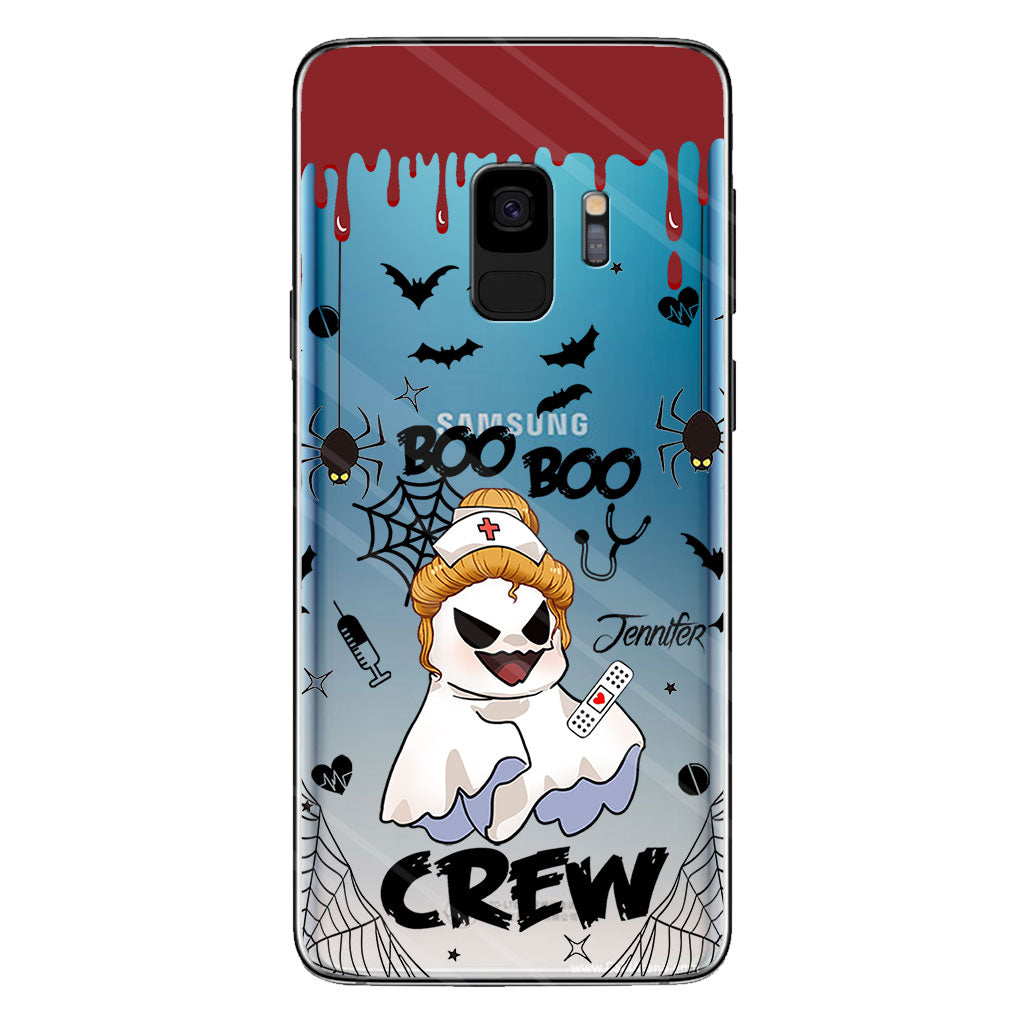 Boo Boo Crew - Étui de téléphone transparent personnalisé pour infirmière