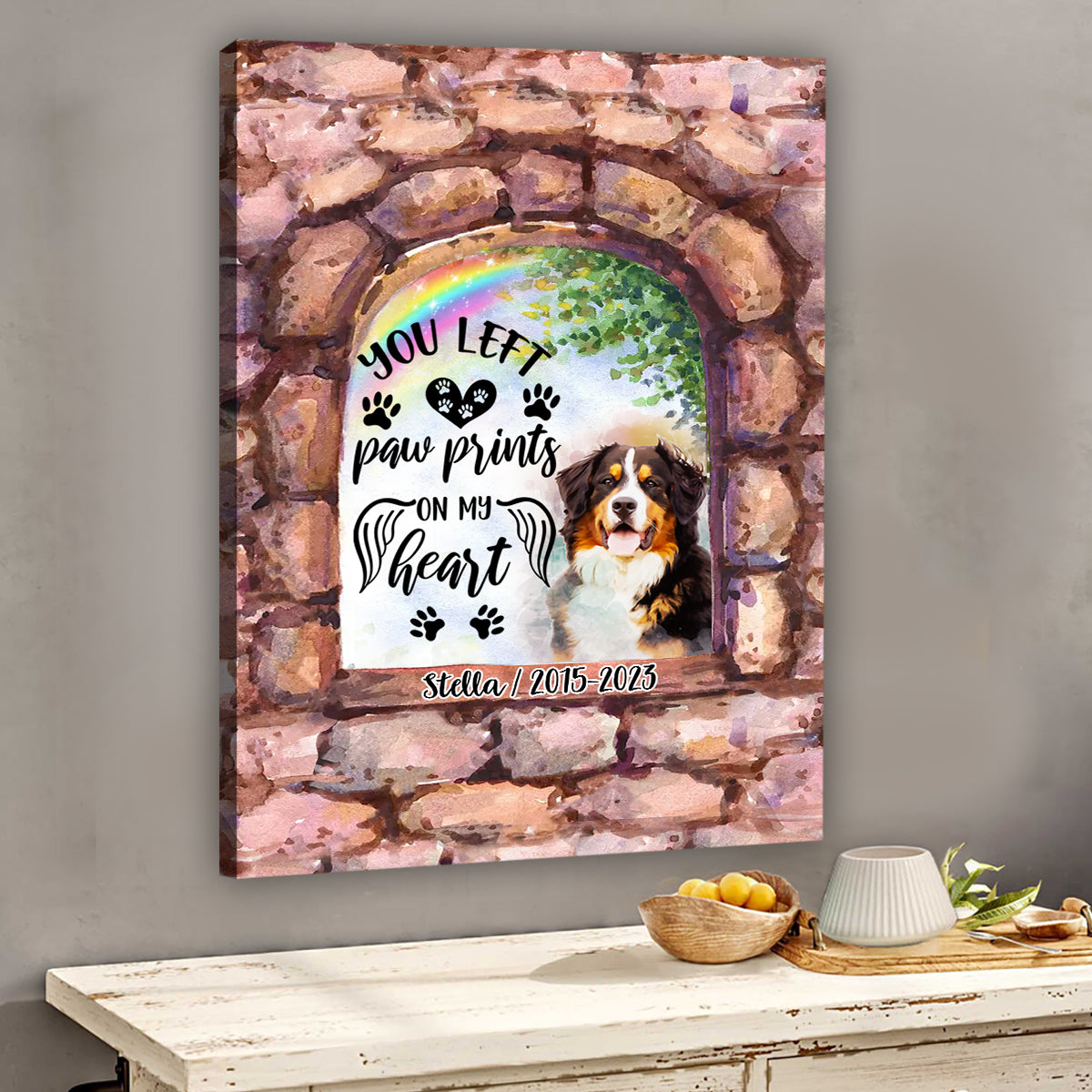 Plus à mes côtés - Toile et affiche personnalisées pour chien