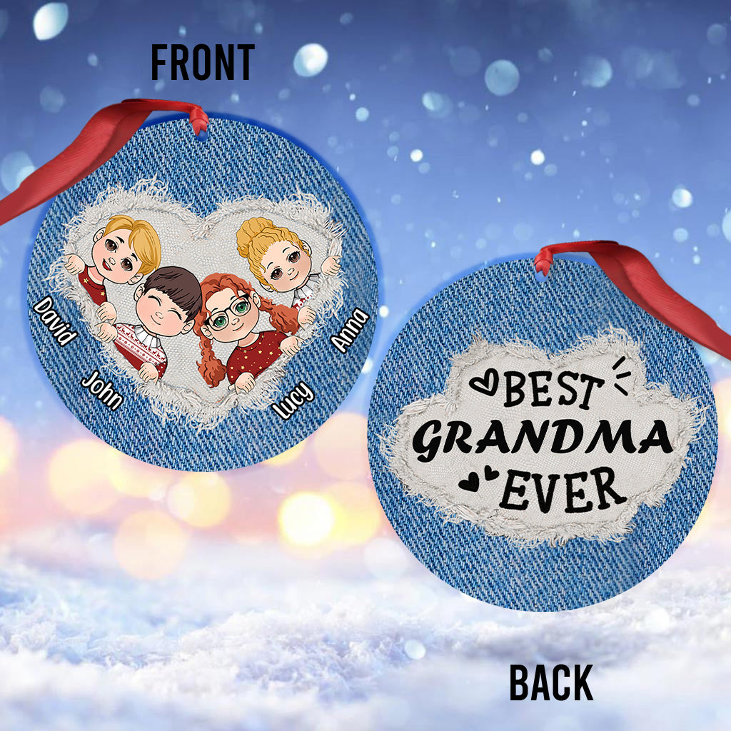 Meilleure grand-mère/maman du monde - Ornement personnalisé pour grand-mère